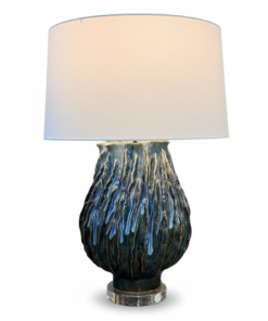 Blue Wave Ceramic Lamp