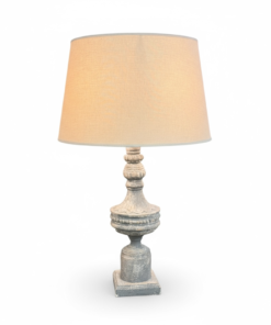 Distressed Wooden Table Lamp