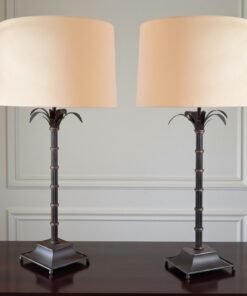 Pair of Palm Accent Table Lamps