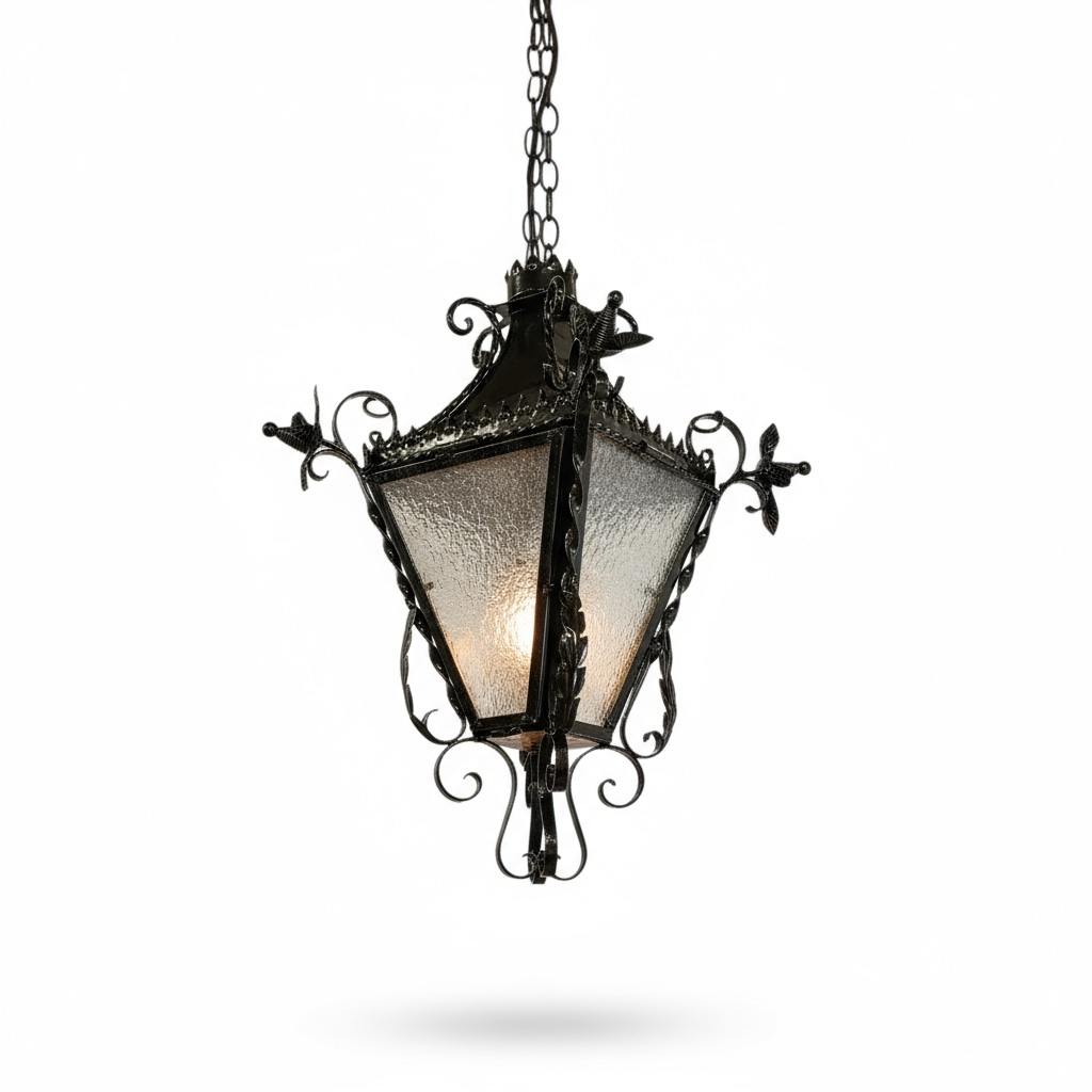 Wrought Iron Hanging Lantern – Star Island Estate