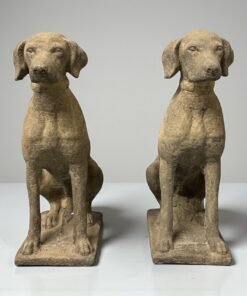 Pair of English Cast-Stone Pointers