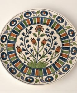 Hand-Painted Moroccan Floral Plate
