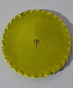 Handcrafted Moroccan Ceramic Plate – 10” Olive Green