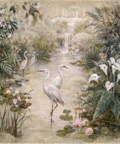 French Panel " Lirios & Garzas"