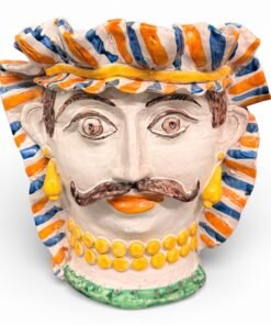 Sicilian Ceramic Head Planters (Testa di Moro Style)