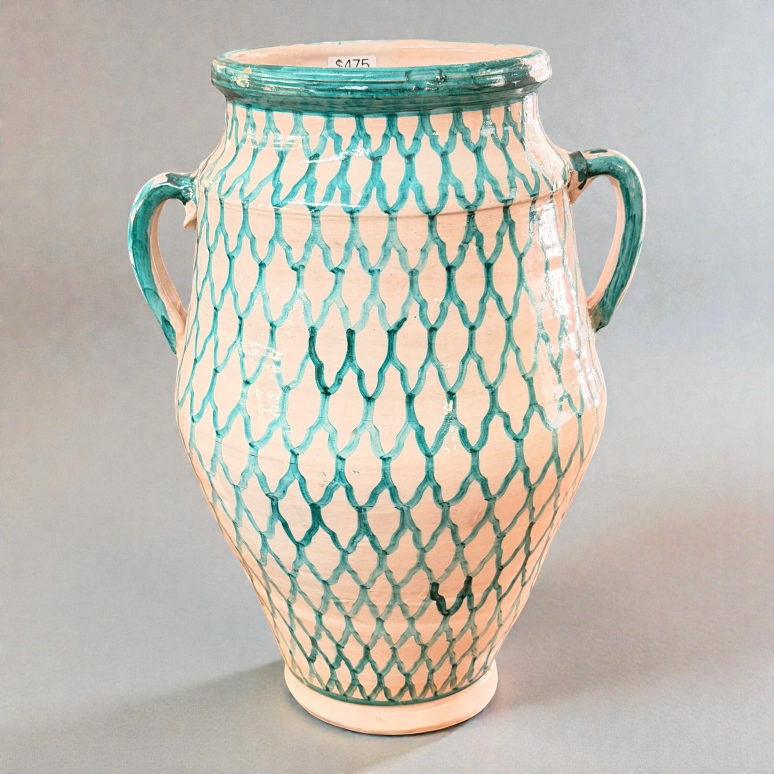 Moroccan Green Glazed Vase