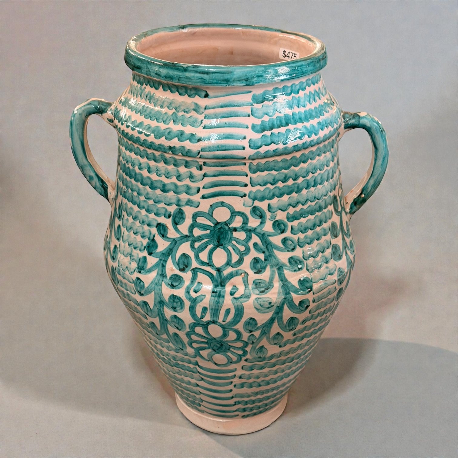 Moroccan Green Glazed Vase II - Image 5