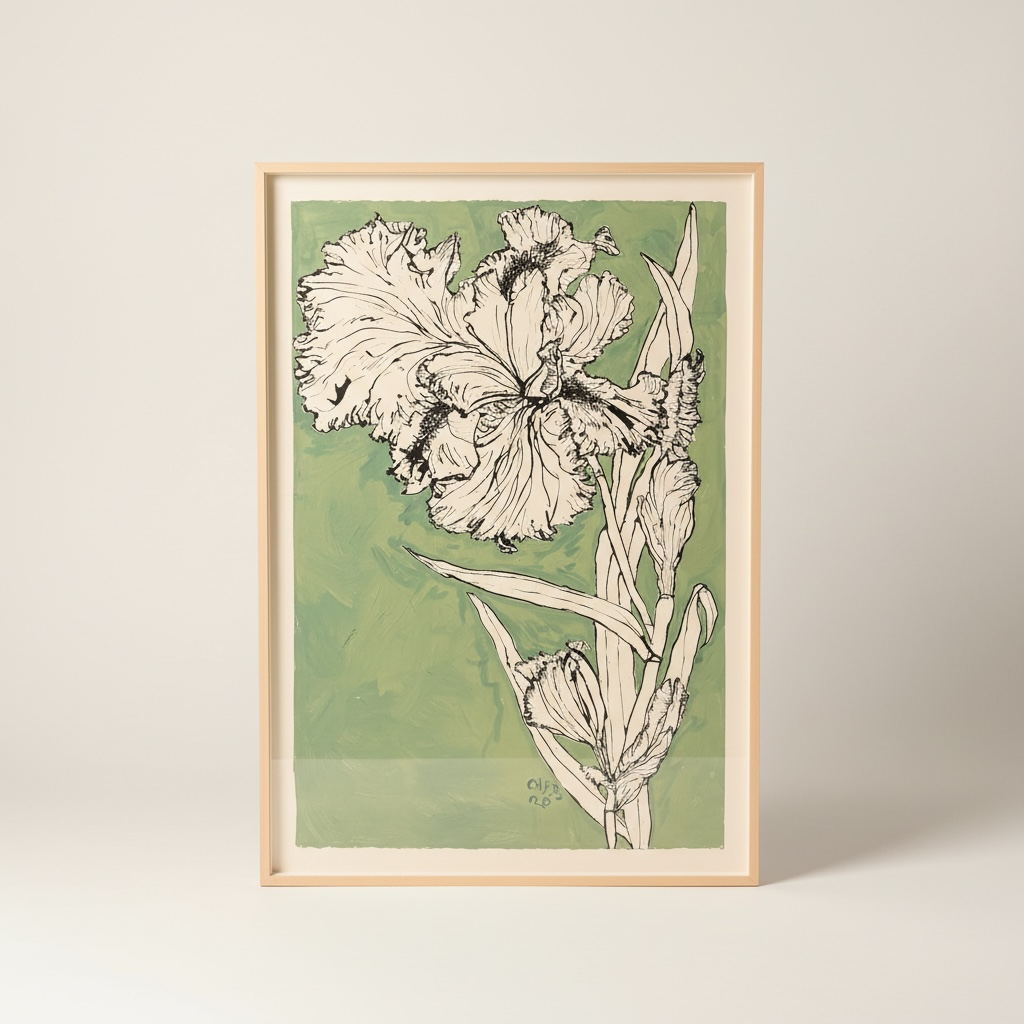 Christian Peltenburg-Brechneff — Iris Green Background - Image 2