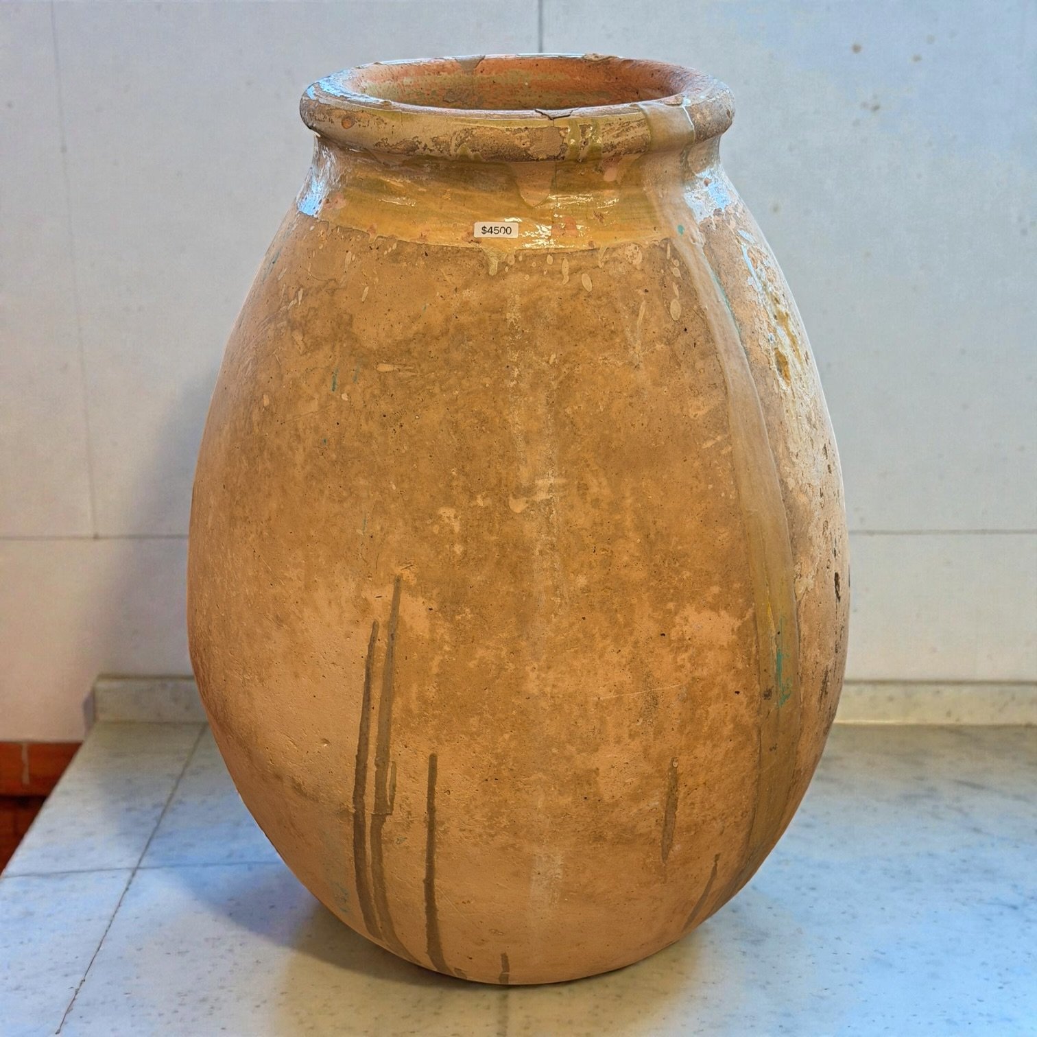 18th Century French Biot Terracotta Olive Jar with Glazed Rim and Patina - Image 3