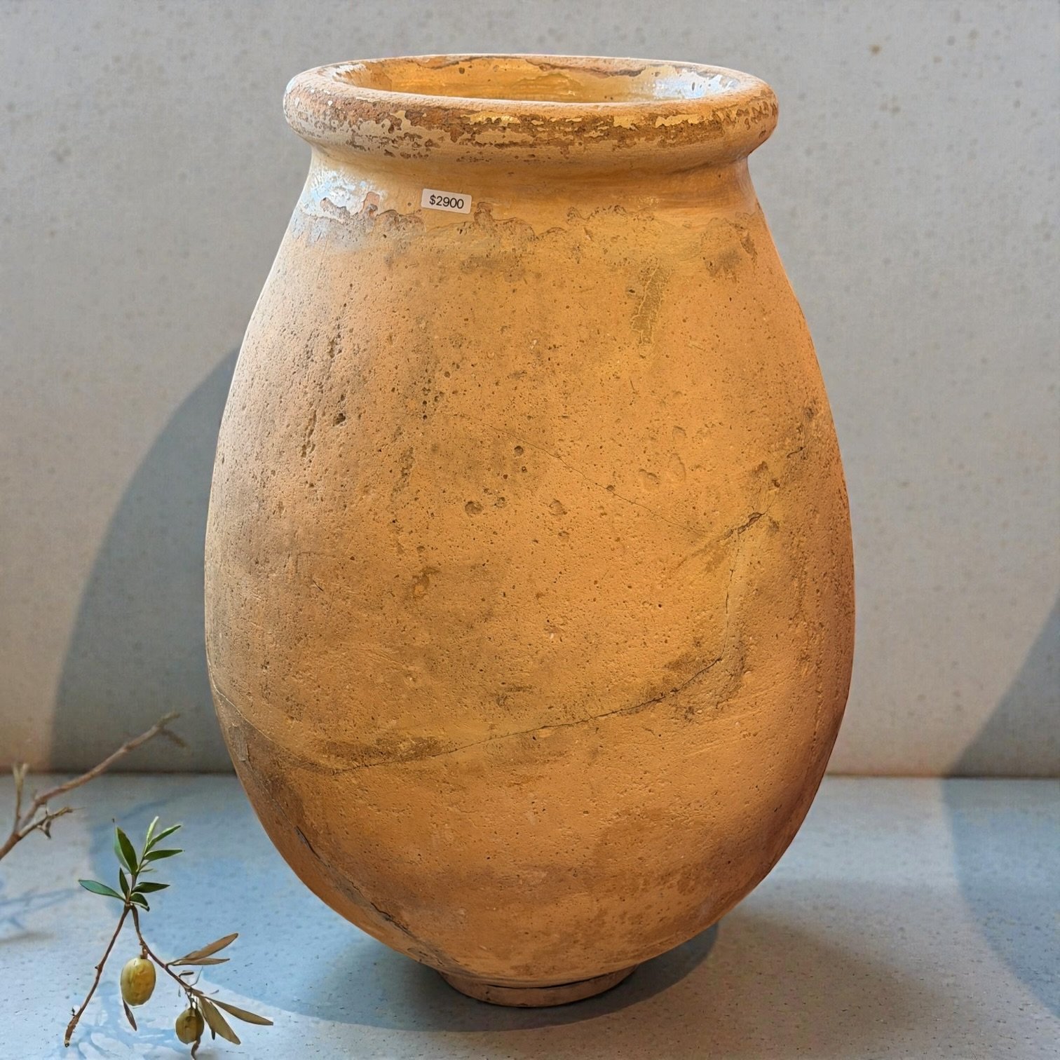 18th Century French Biot Terracotta Olive Jar with Glazed Rim and Patina - Image 2