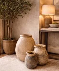 18th Century French Biot Terracotta Olive Jar with Glazed Rim and Patina