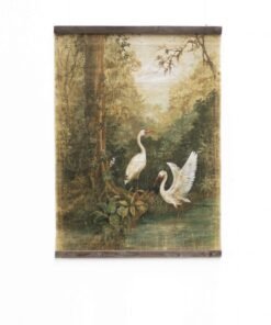 French Panel White Birds