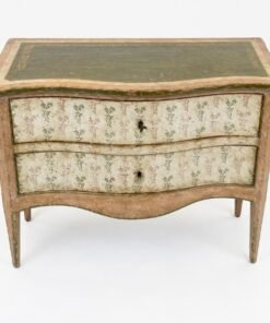 Venetian Style Hand-Painted Serpentine Commode