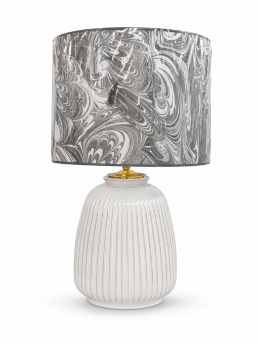 Round Ribbed Table Lamp White Ribbed Table Lamp – Devonshire