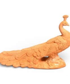 Terra Cotta Peacock Garden Figurine
