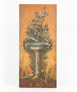 Hand Painted Italian Panel Bird Fountain