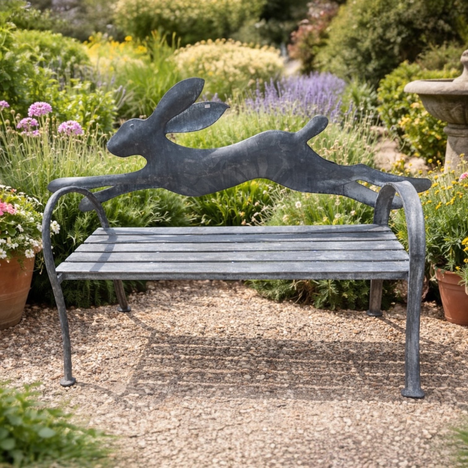 English Zinc Hare Bench