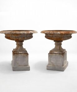 Pair of Large Antique Garden Planters, English Cast Iron, Jardiniere