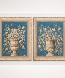  20th Century Italian Painted Urn Canvases