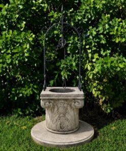 Wellhead with Ironwork in Hand Carved Stone