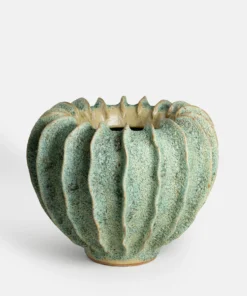 Sculptural Ribbed Vase