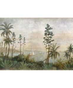 French Panel Between Palms and Agaves