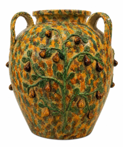 Italian Majolica Three-Armed Pear Planter Vase