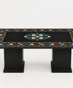 Black Scagliola Inlaid Slate Coffee Table