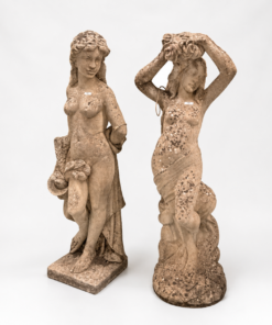 Vintage French Hollywood Regency Cement Garden Statue