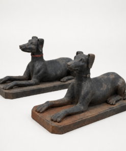 Pair of Large 19th Century Cast Iron Dogs
