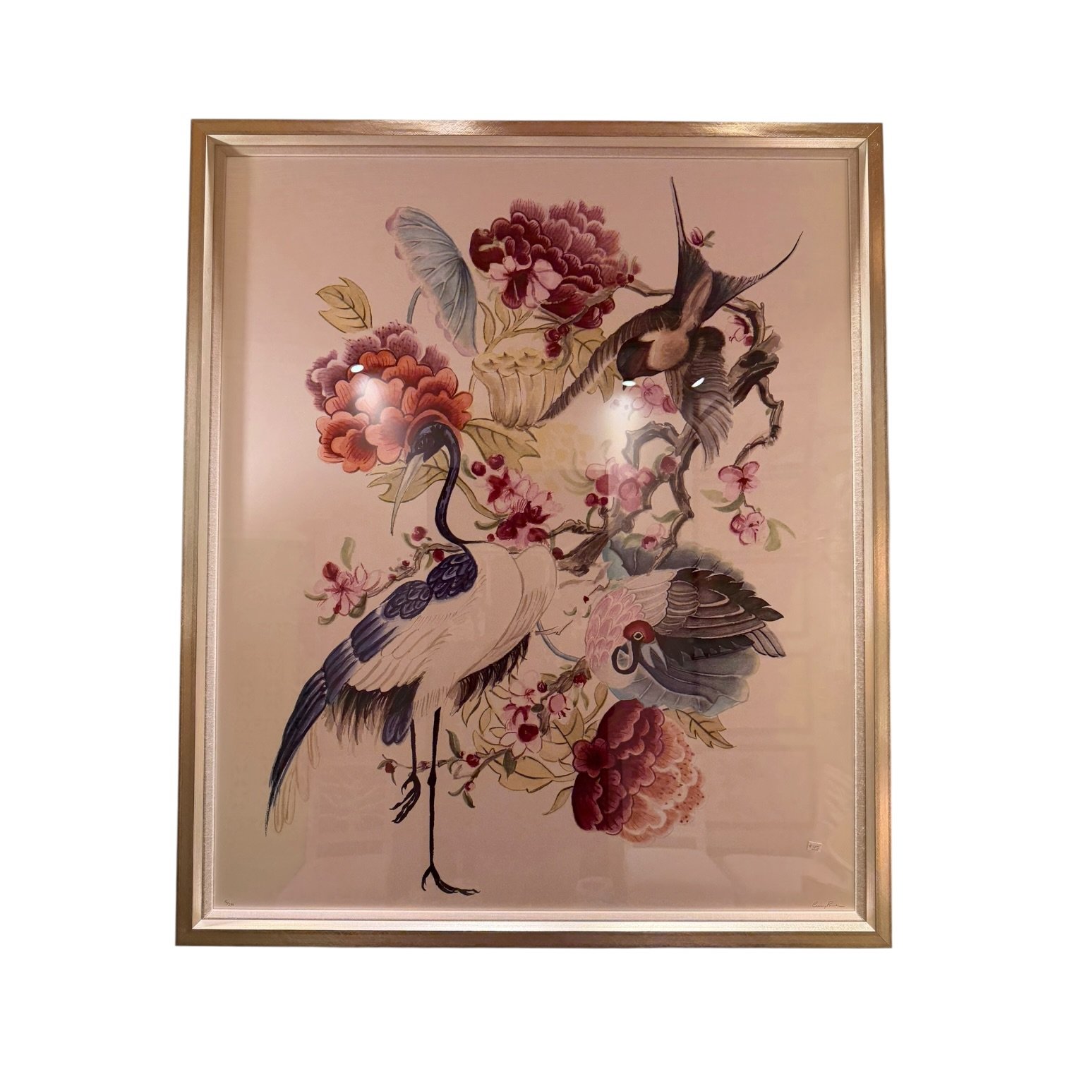 Chinoiserie Bird Painting - Image 3