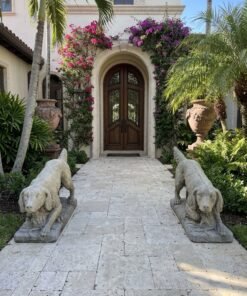 Pair of English Sculptural Dog Statue