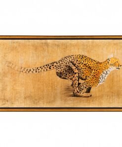 Large Framed French Cheetah Panel
