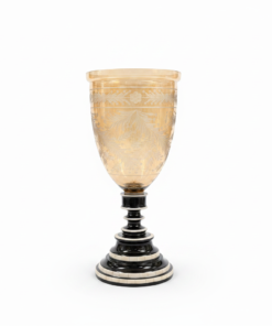 Glass Hurricane on Bone Base  - Gold Glass
