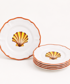 La Menagerie d'Été Dinner Plates — Les-Ottomans Scalloped