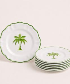 Palm Tree" Dinner Plate , Deruta Italy.