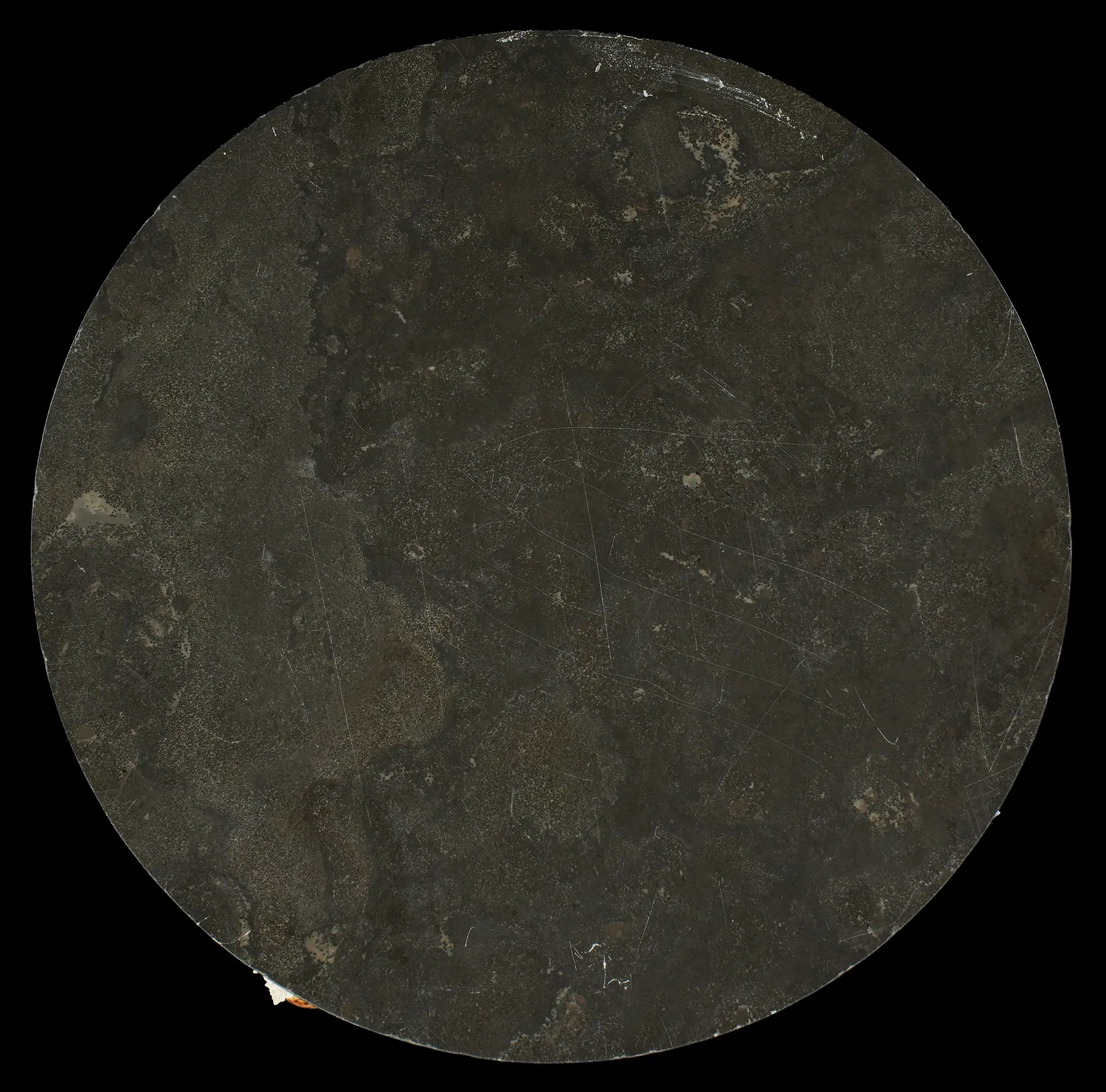 Shell-Encrusted Side Table with Marble Top - Image 7