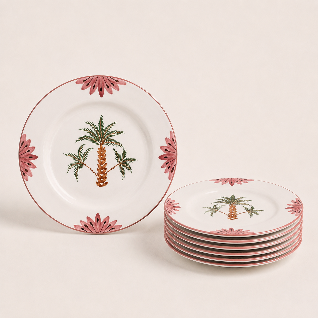 The Palm Tree Dinner Plate — Les Ottomans