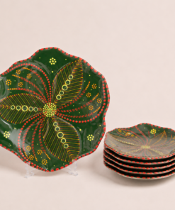 African Tulip Dinner Plate Dark Green