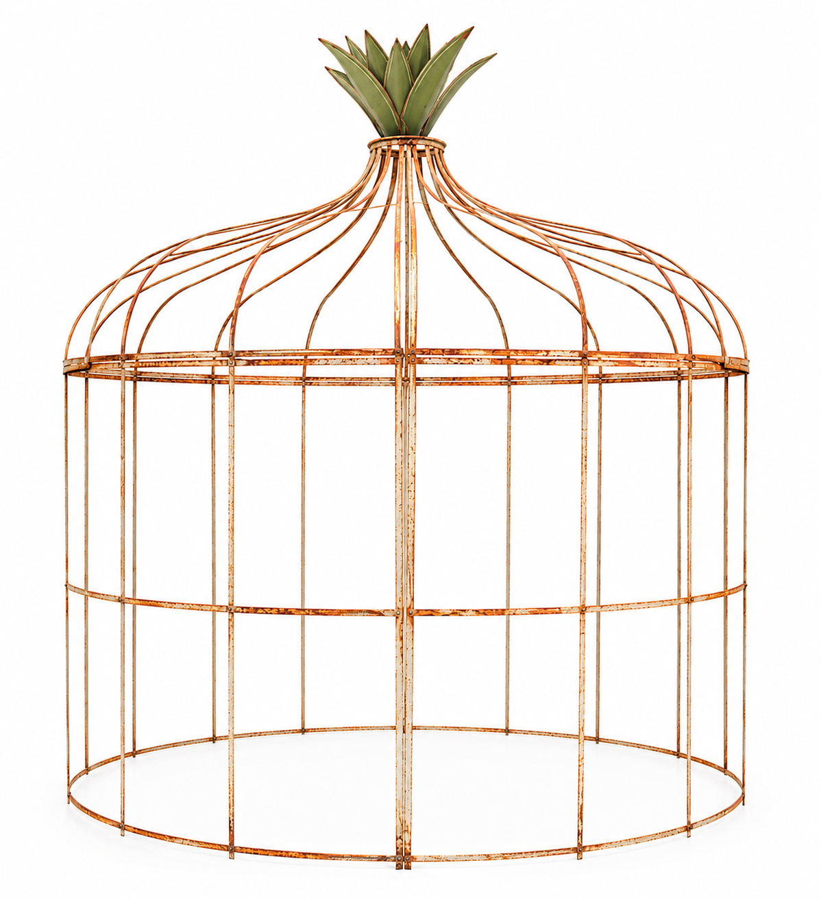 Large Iron Garden Gazebo with Agave Finial