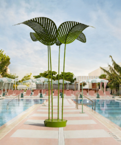 Large Moroccan Iron Palm Tree Sculpture