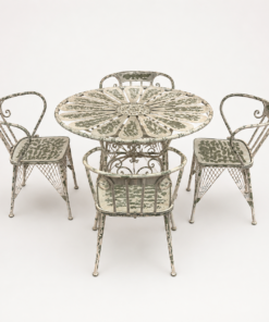 Vintage Iron Garden Table & Chairs Set