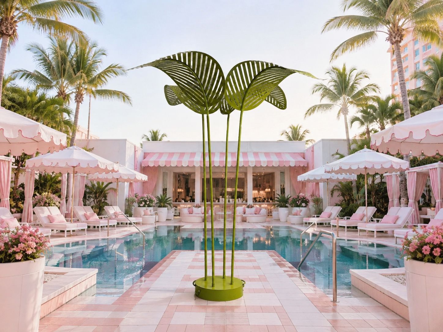 Large Moroccan Iron Palm Tree Sculpture - Image 3
