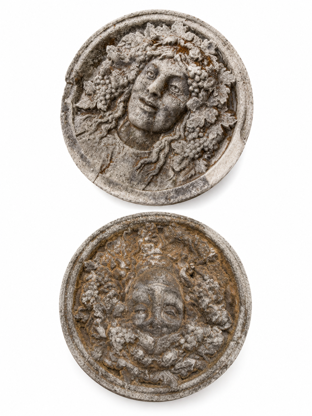 Pair of Classical Bacchus Stone Wall Plaques - Image 6