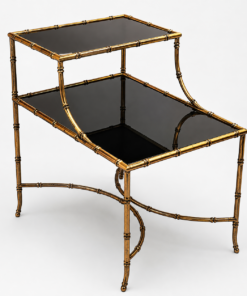 Gilt Bamboo-Form Side Table