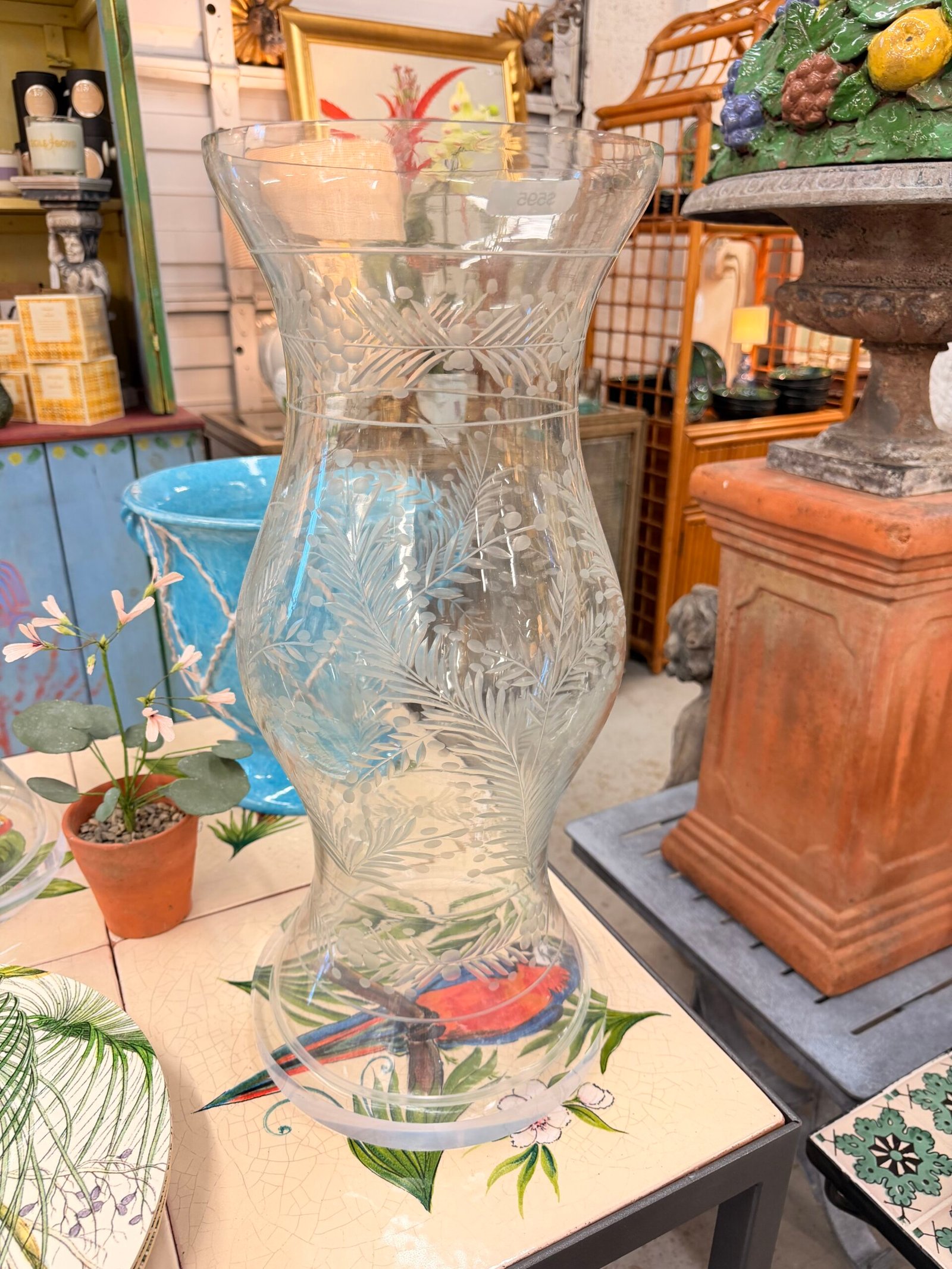 Etched Glass Hurricane - Image 2