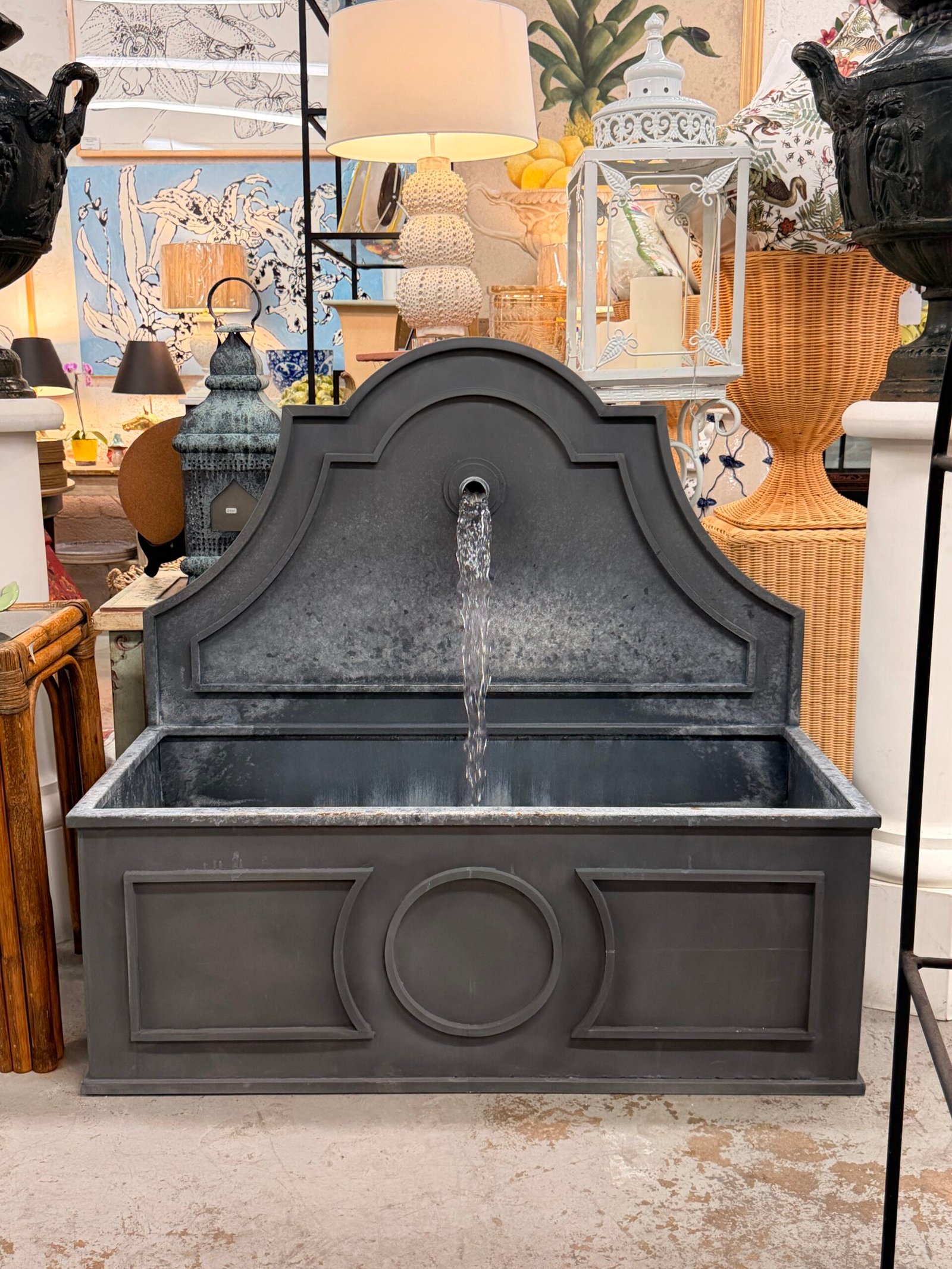 Large Architectural Zinc Wall Fountain - Image 2