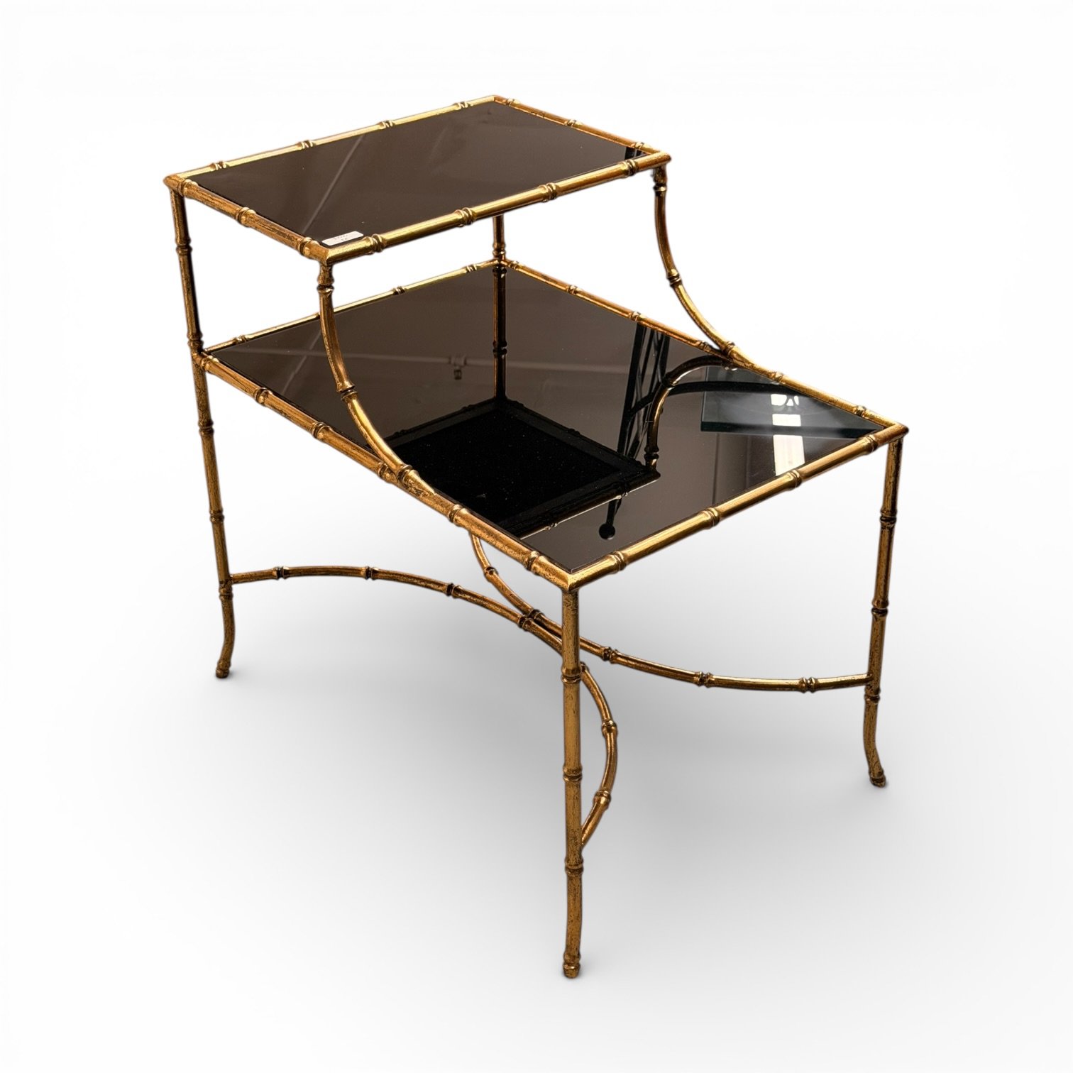 Gilt Bamboo-Form Side Table - Image 2