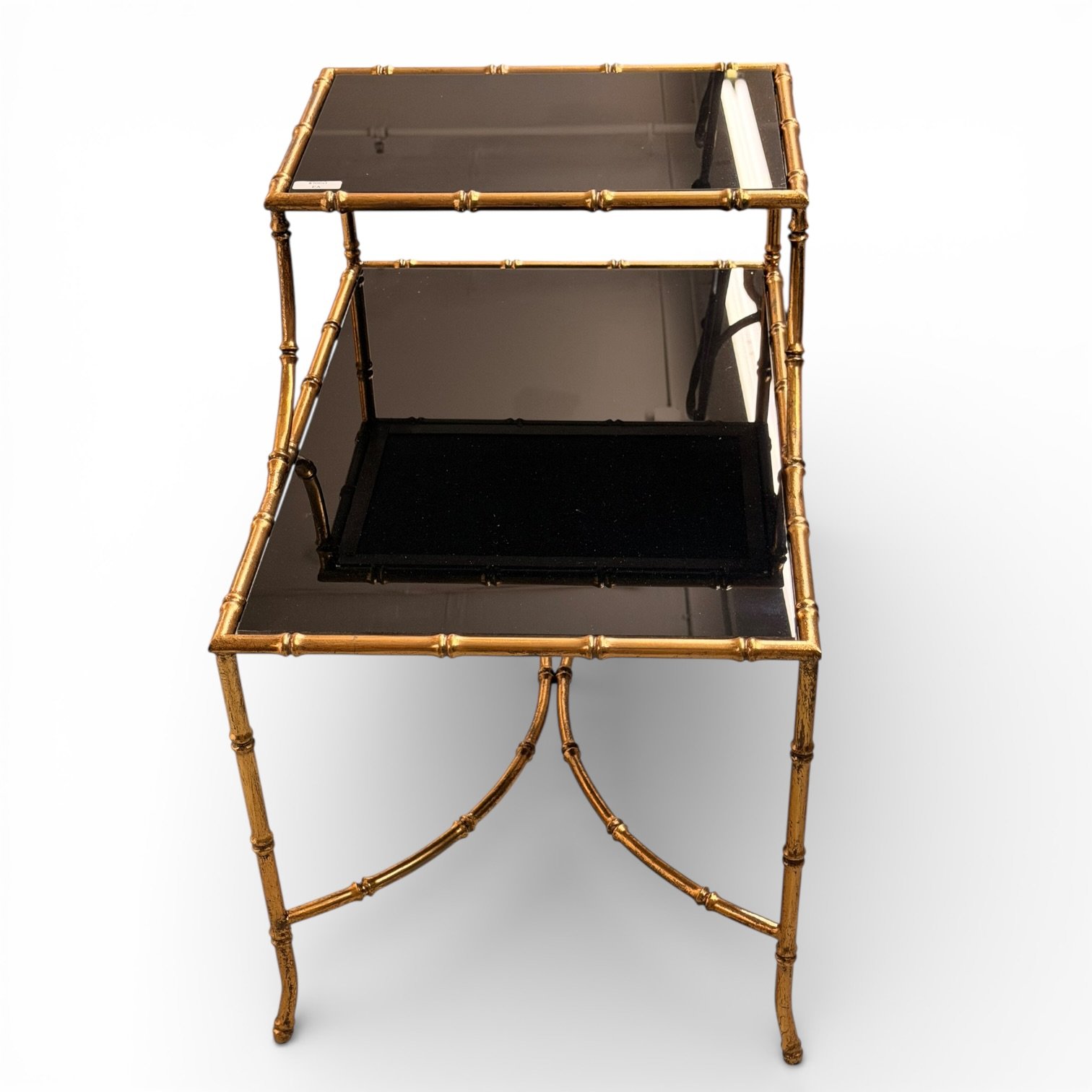 Gilt Bamboo-Form Side Table - Image 3