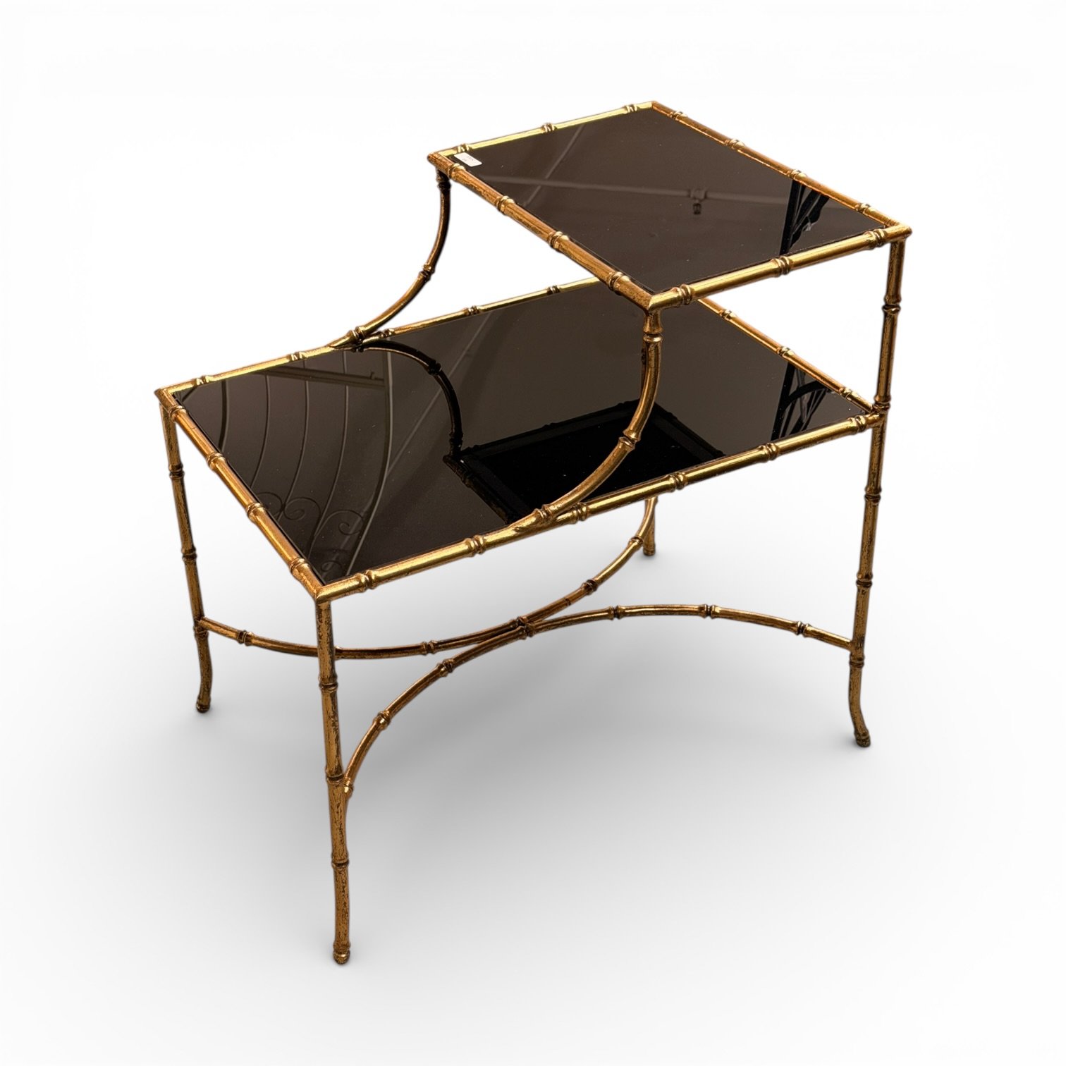 Gilt Bamboo-Form Side Table - Image 4
